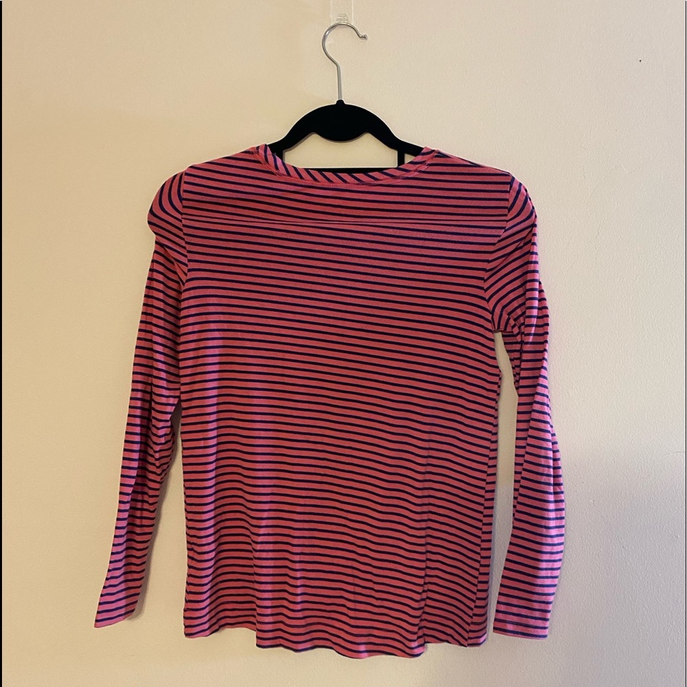 Cat & Jack Pink and Black Striped Long Sleeve